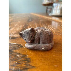 Sarahs Attic "Growin Up Together" Sleeping Cat Figurine Vintage Collectible Hand
